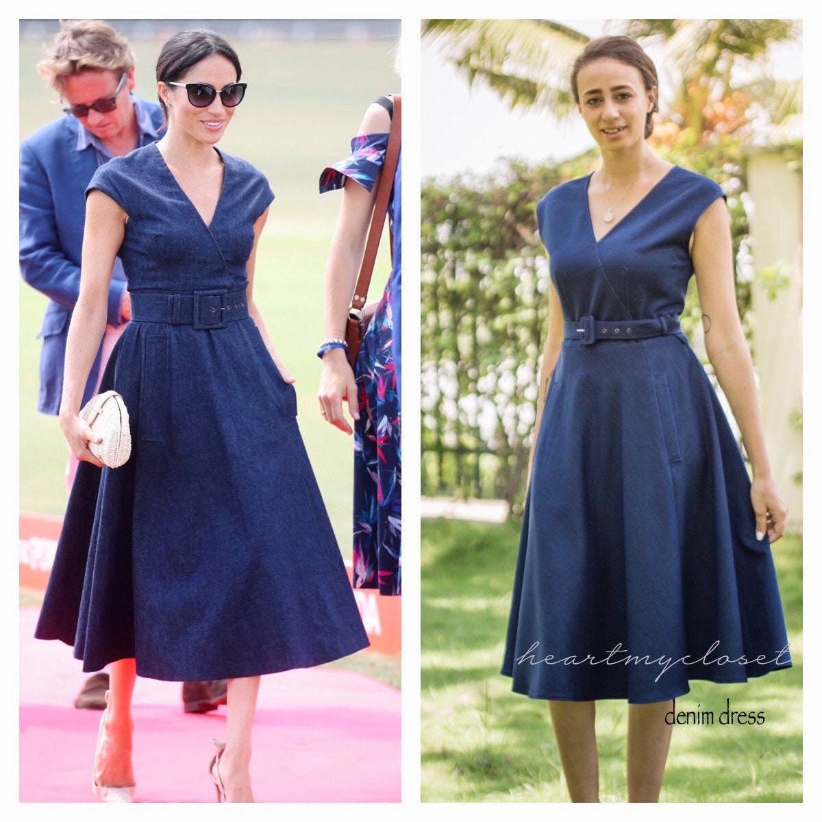 Inspired Duchess denim dress custom made all sizes swing | Etsy