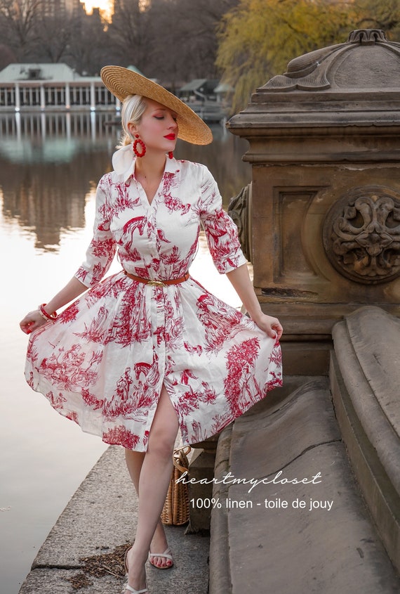 toile de jouy dress