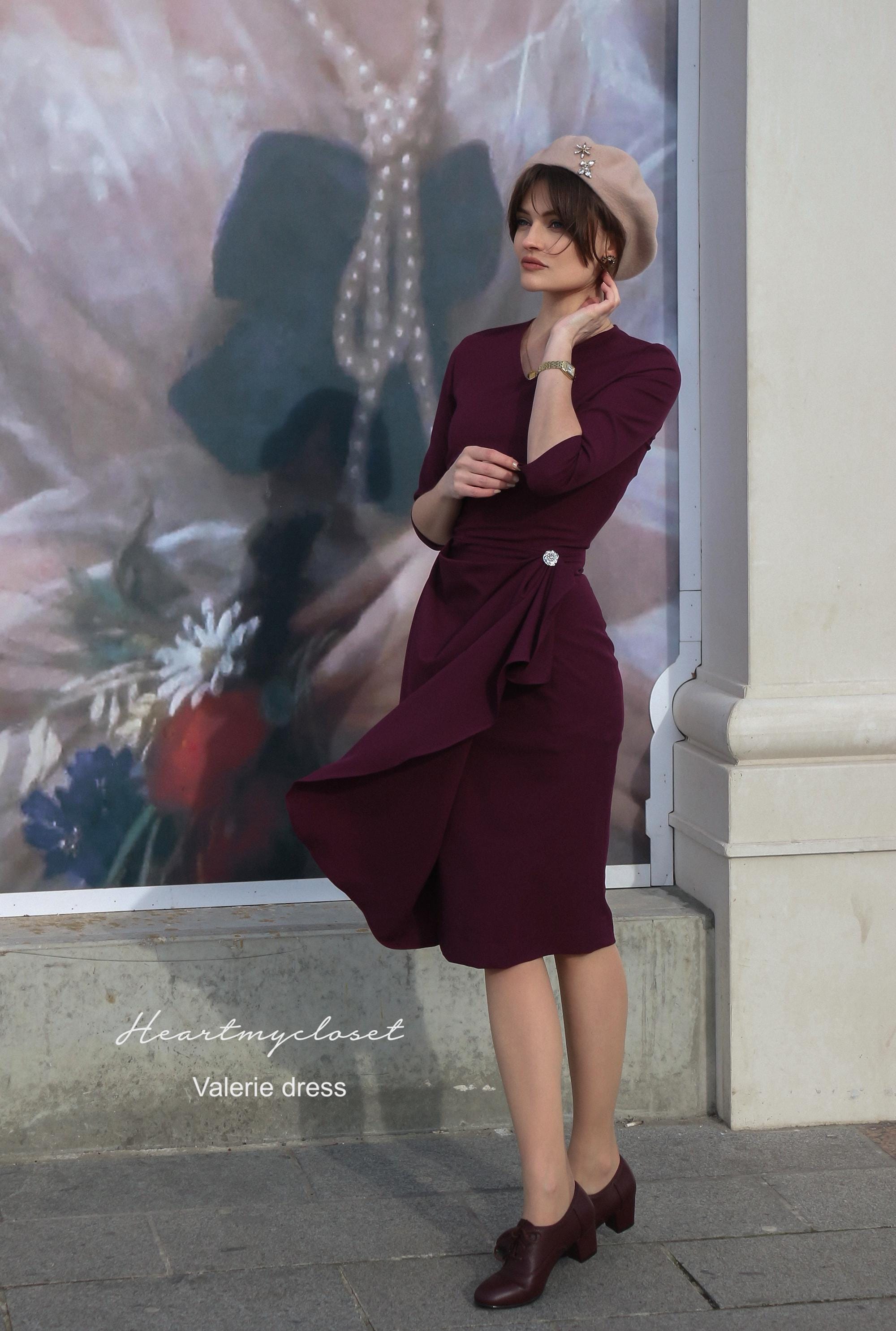 wishful thinking dress burgundy Wishful Thinking Dress - Burgundy