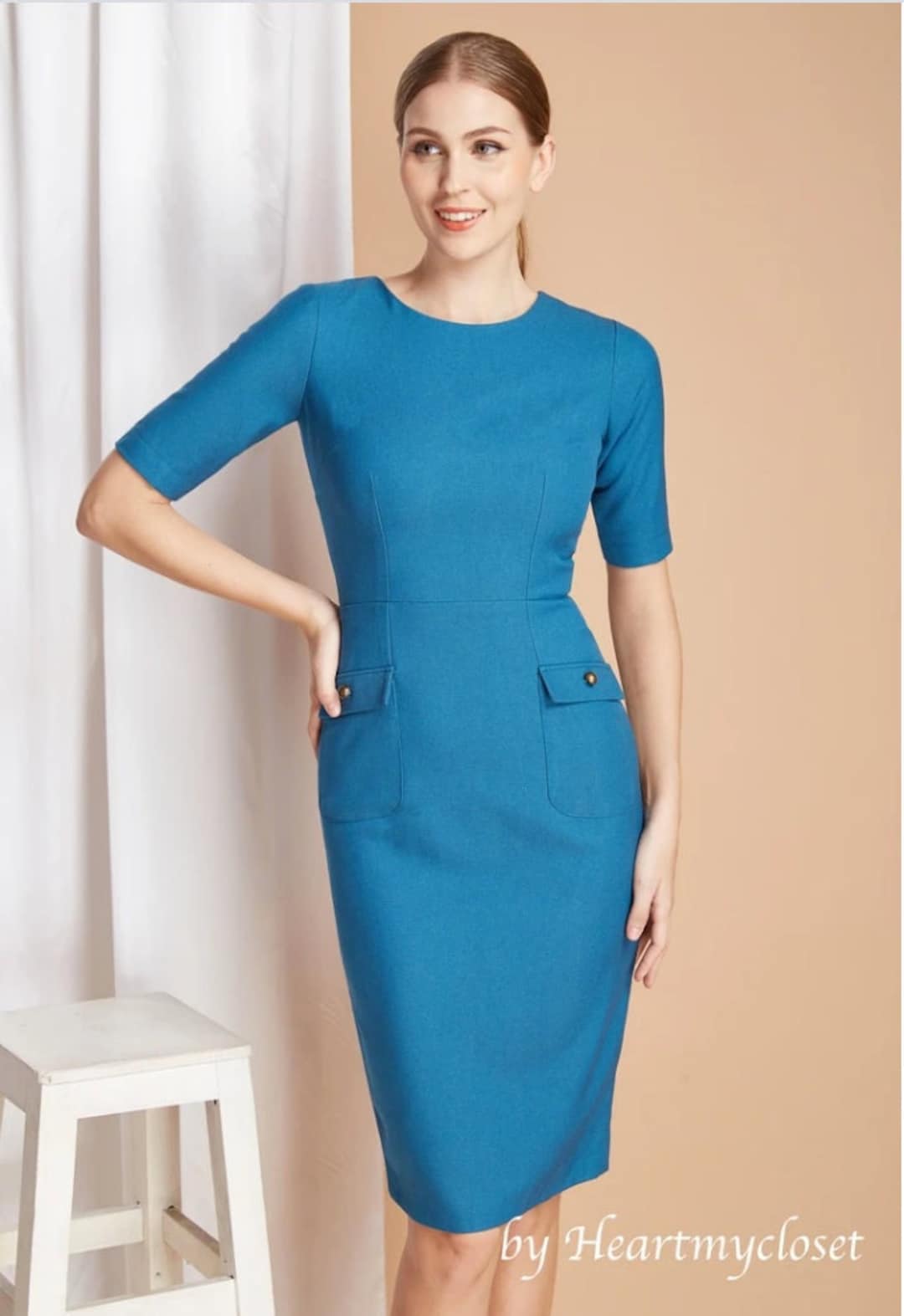 meghan markle green shirt dress Zapaka Women Dark Green Sweetheart Bridesmaid Dress A Line Keyhole Satin Long Prom Dress, Dusty Rose / US8