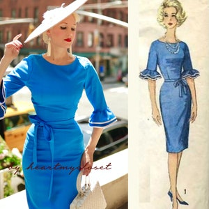 SPLENDID vintage inspired 50s dress pencil custom made