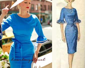 SPLENDID vintage inspired 50s dress pencil custom made