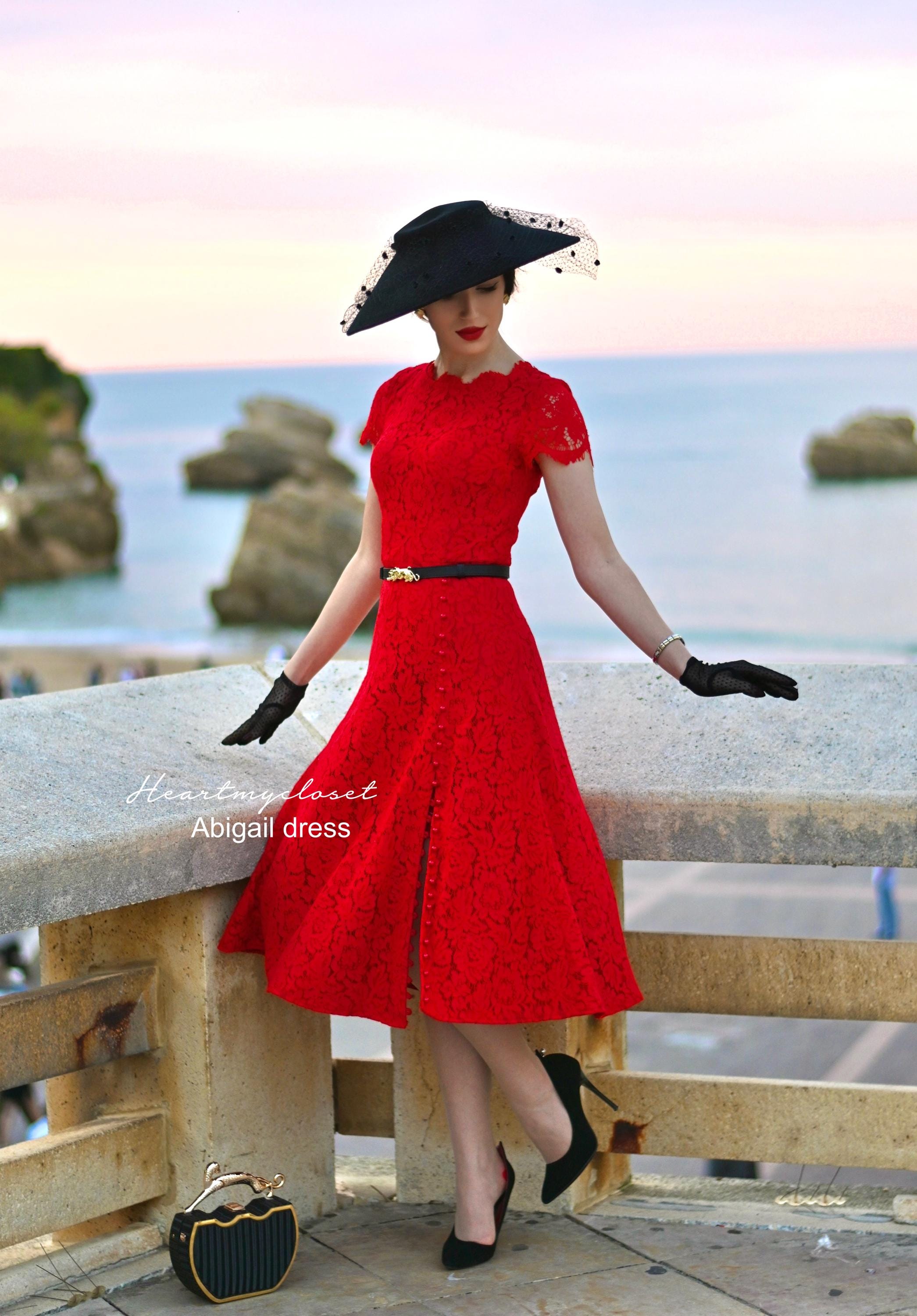 fitted lace wedding dress A-Line Off-The-Shoulder Court Train Dark Red Tulle Prom Dress PG508 US12 / Custom Color