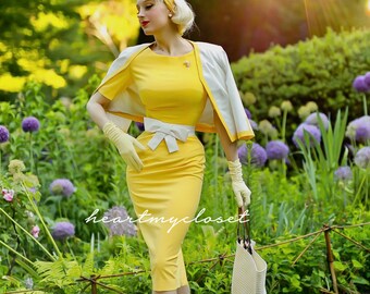 Helena DRESS ONLY - Pencil Dress With Bow Belt - Etsy Helena DRESS ONLY - Pencil Dress With Bow Belt - Etsy