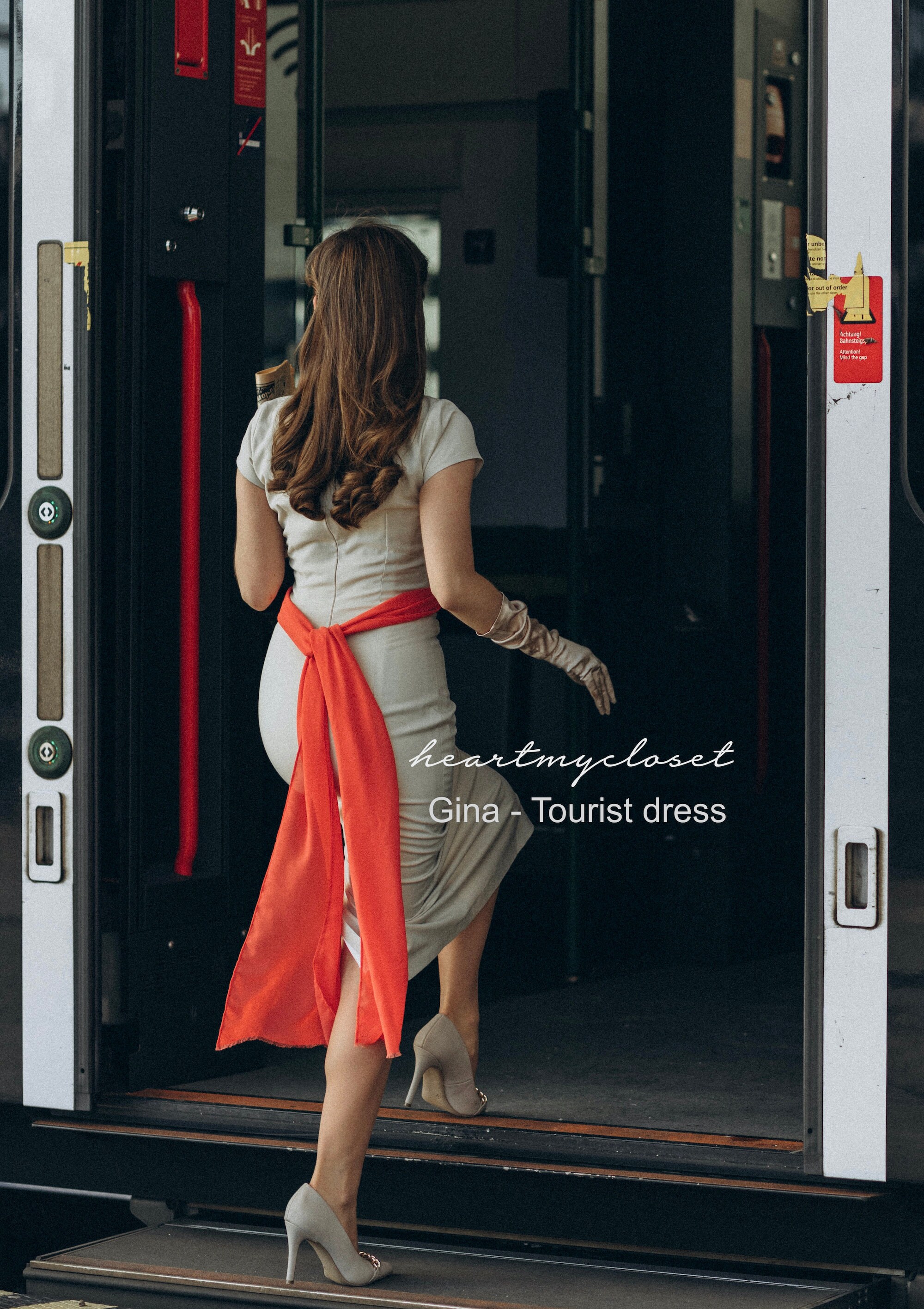 Gina - the Tourist Inspired Pencil Dress With Sash Custom - Etsy