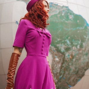 SELENA rockabilly vintage inspired dress 50s custom made image 3
