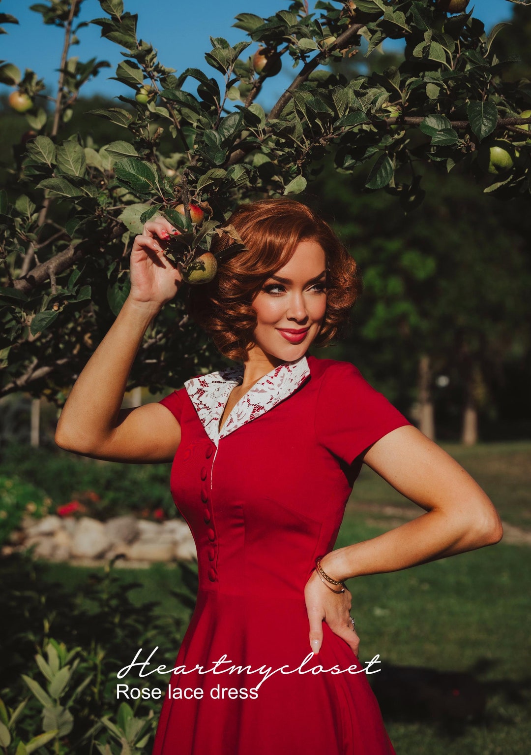 Rose lace - retro vintage dress 50s custom made Rose lace - retro vintage dress 50s custom made