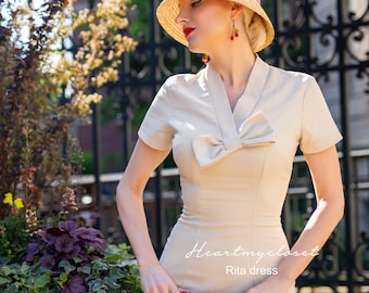 Lápiz RITA hecho a medida inspirado vintage hecho a medida vestido de todos los tamaños