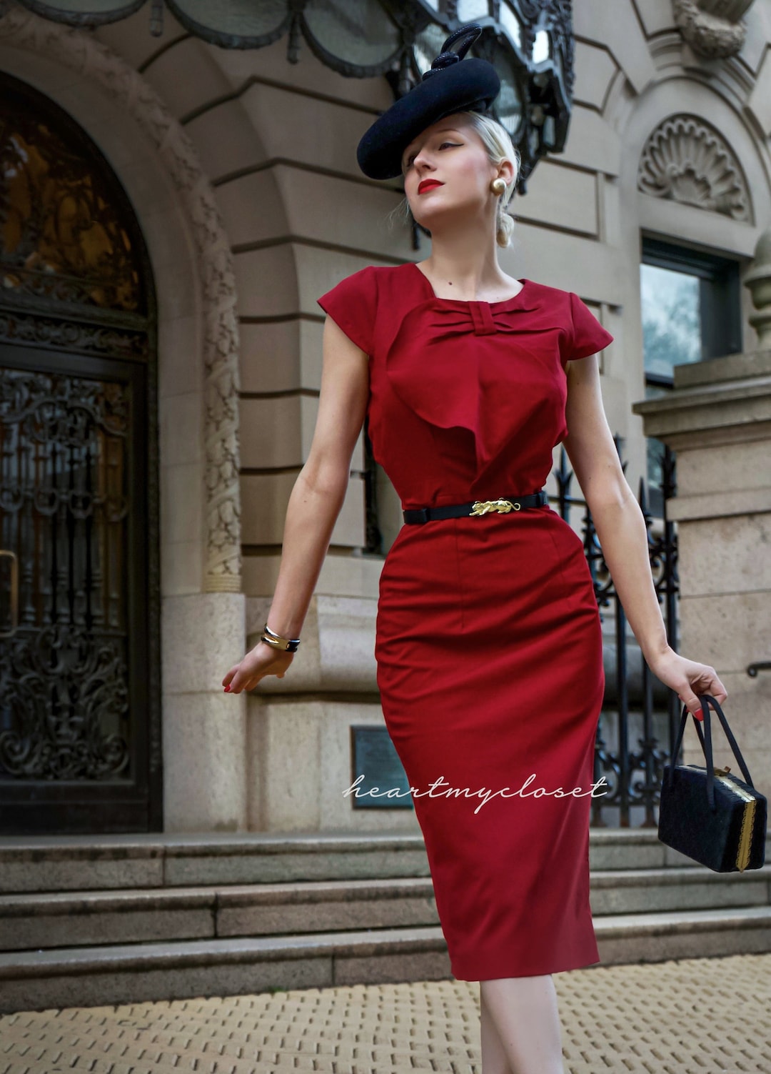 DARCY Pencil Vintage Dress Inspired From Custom Made