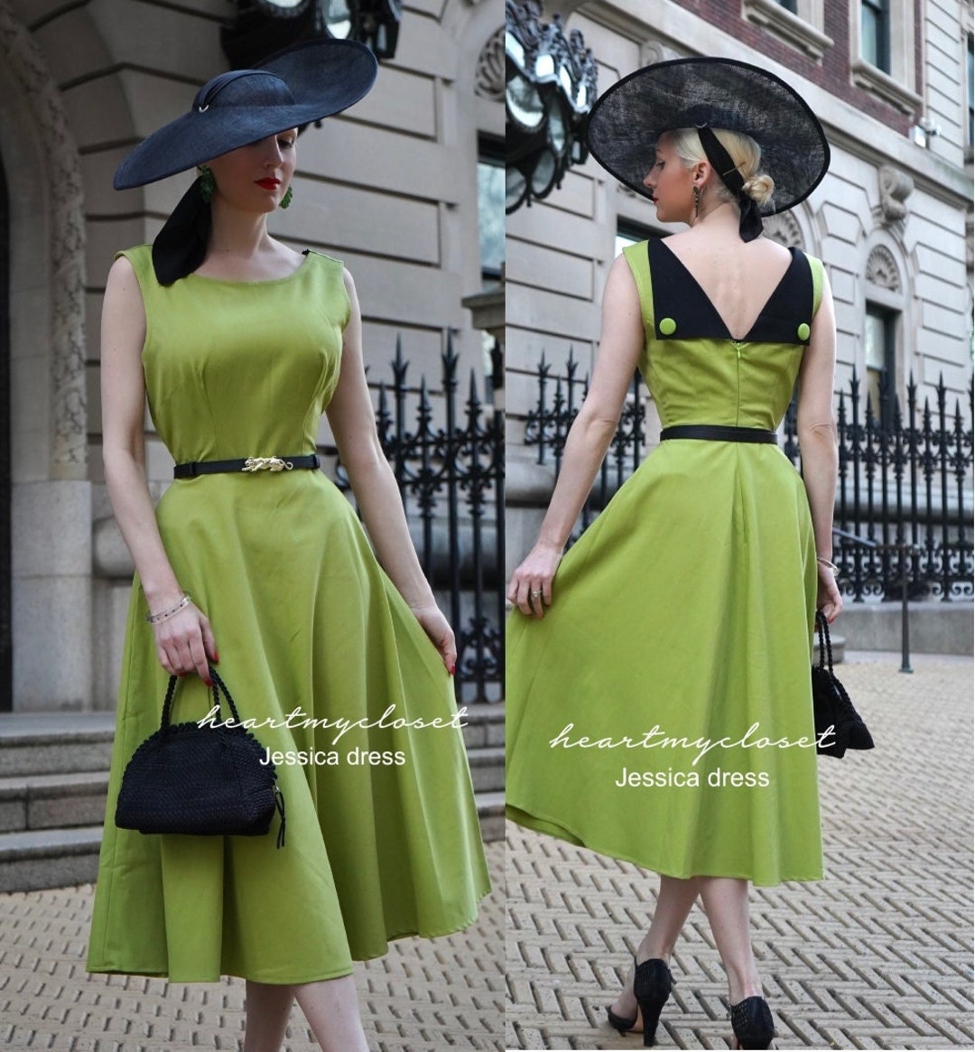 Jessica- 1950s Vintage Dress Swing Skirt Custom Made - Etsy