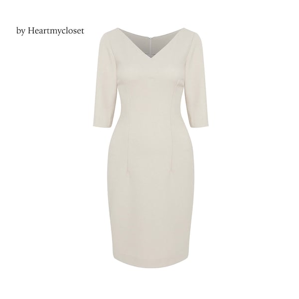 V neck new pencil dress or swing made to measure ALL SIZES classic