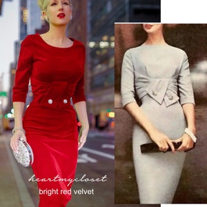 VELVET Pleated Front Pencil Celeb Dress Inspired From Custom Made - Etsy