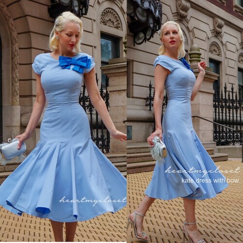 Kate Dress With Bow- Famous 1950s Vintage Dress Inspired  display picture 3