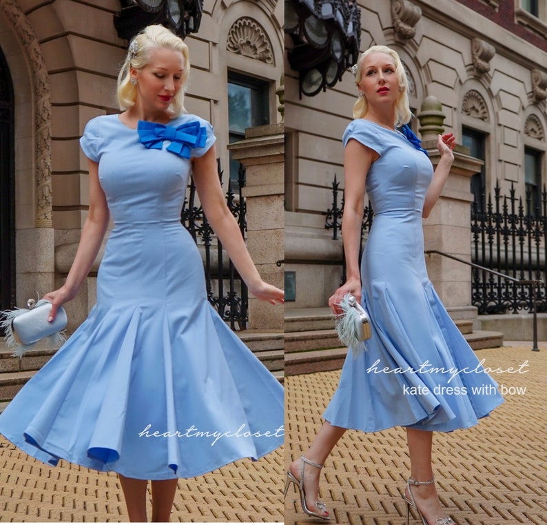 Kate dress with bow famous 1950s vintage dress inspired rockabilly image 1