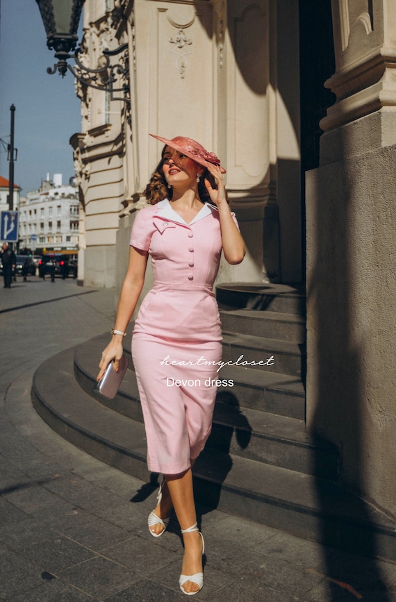 knee length dresses for ladies Lilac Meadow Swing Dress – Unique Vintage main image 1