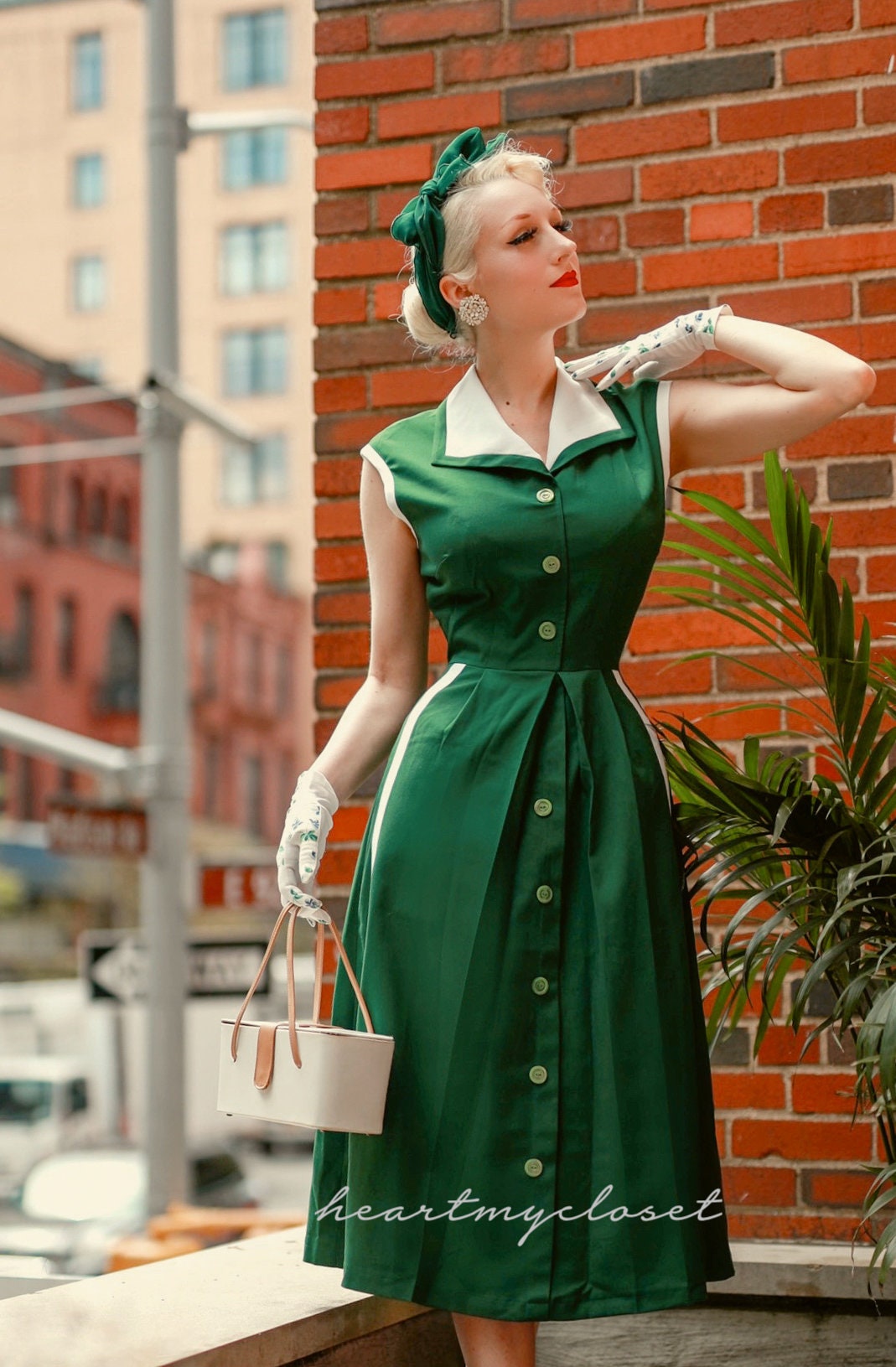 Pleated Aline Retro Vintage Dress 50s Custom Made - Etsy UK