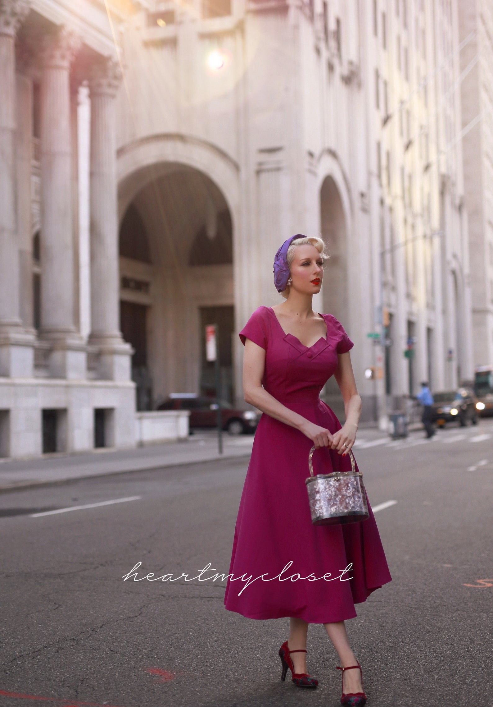 MESH TUBE DRESS VIOLA VINTAGE
