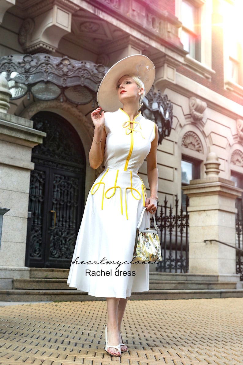 Rachel Dress 1950s Swing Vintage Dress Inspired Custom Made - Etsy