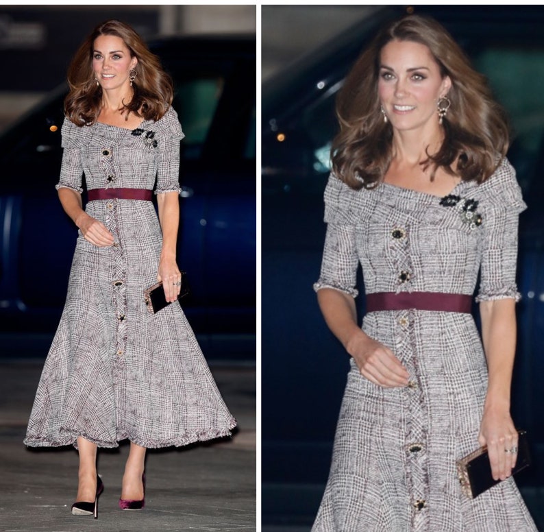 CAMBRIDGE Plaid Dress Kate Middleton Inspired Custom Made - Etsy