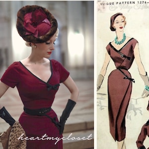 Ashley vintage inspired pencil bow dress rockabilly vintage custom image 1