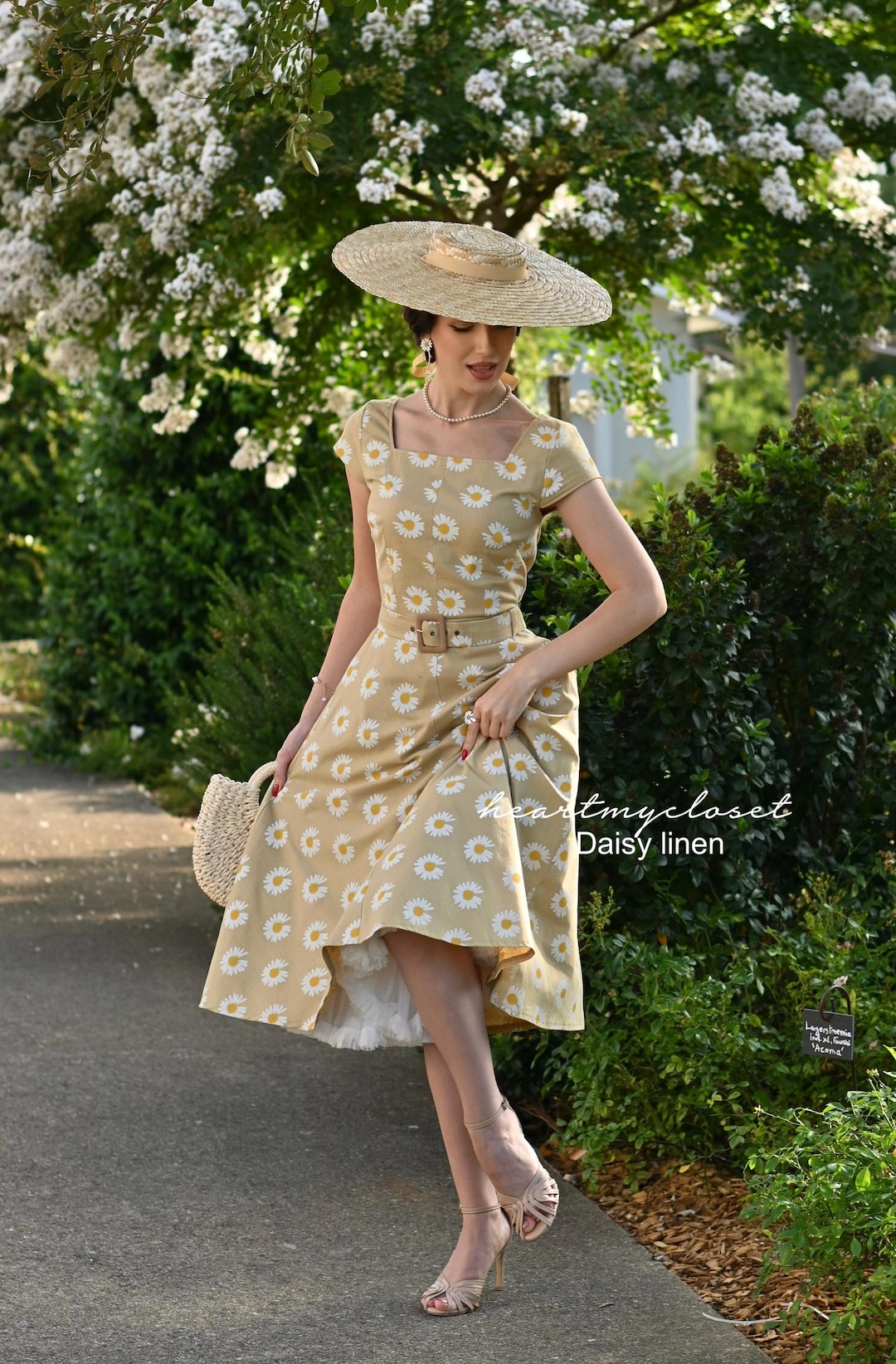 Daisy Linen Dress - Vintage Inspired Dress Custom Made - Etsy