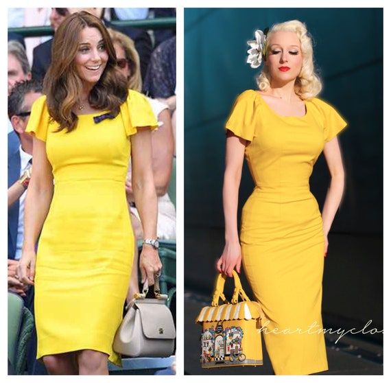 Kate middleton yellow dress Clearance