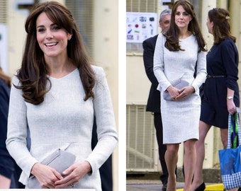 kate middleton wigge/peplum pencil dress or swing made to measure ALL SIZES classic