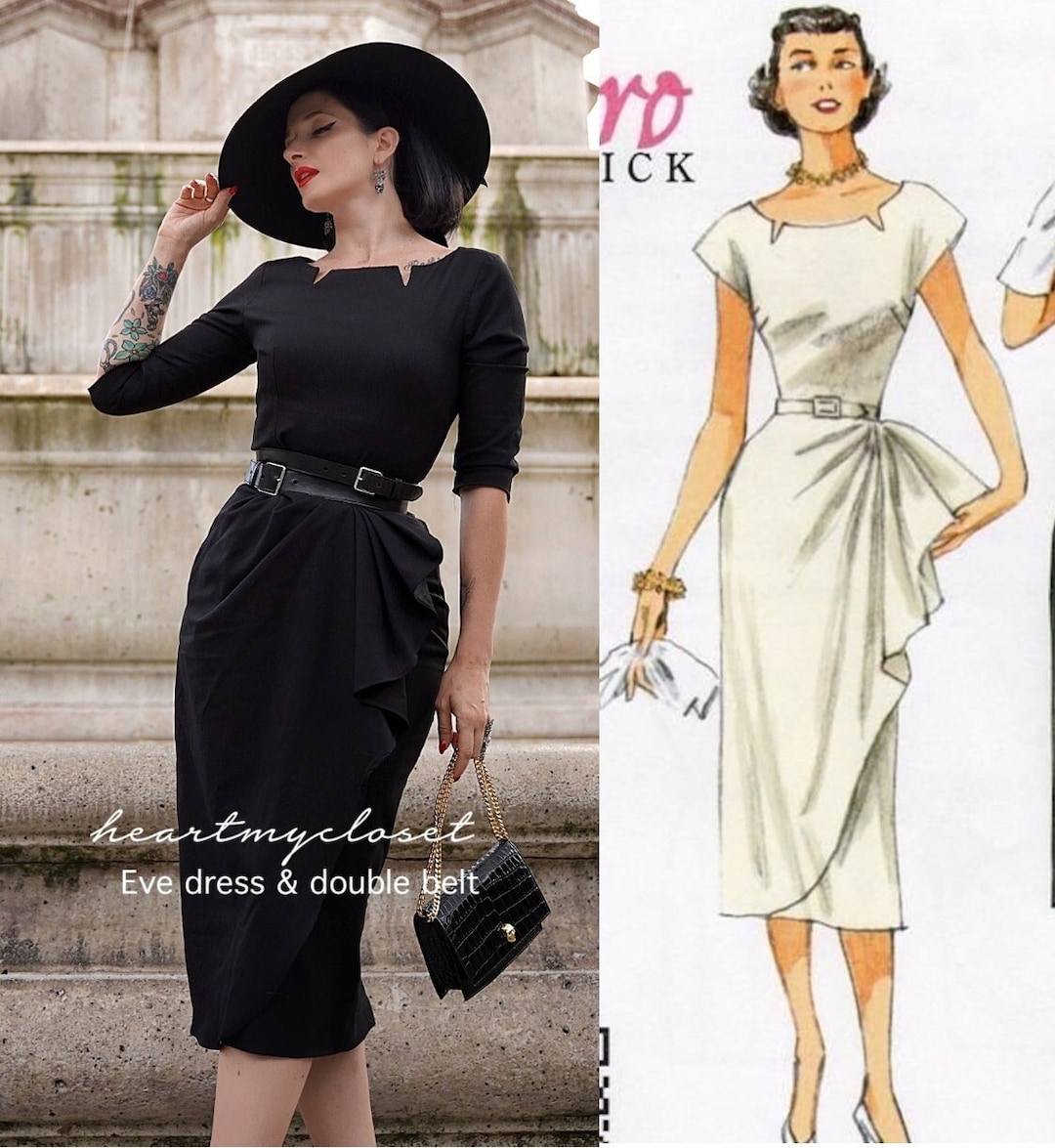 bernet 1950s 舞踏会 絵画風 ヴィンテージスカート 1950s Rockabilly Summer Dresses PDF Sewing Pattern Bust 36