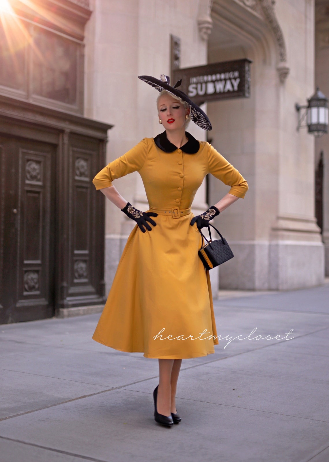STELLA Vintage Inspired Swing / Custom Made Dress Retro 50s | Etsy