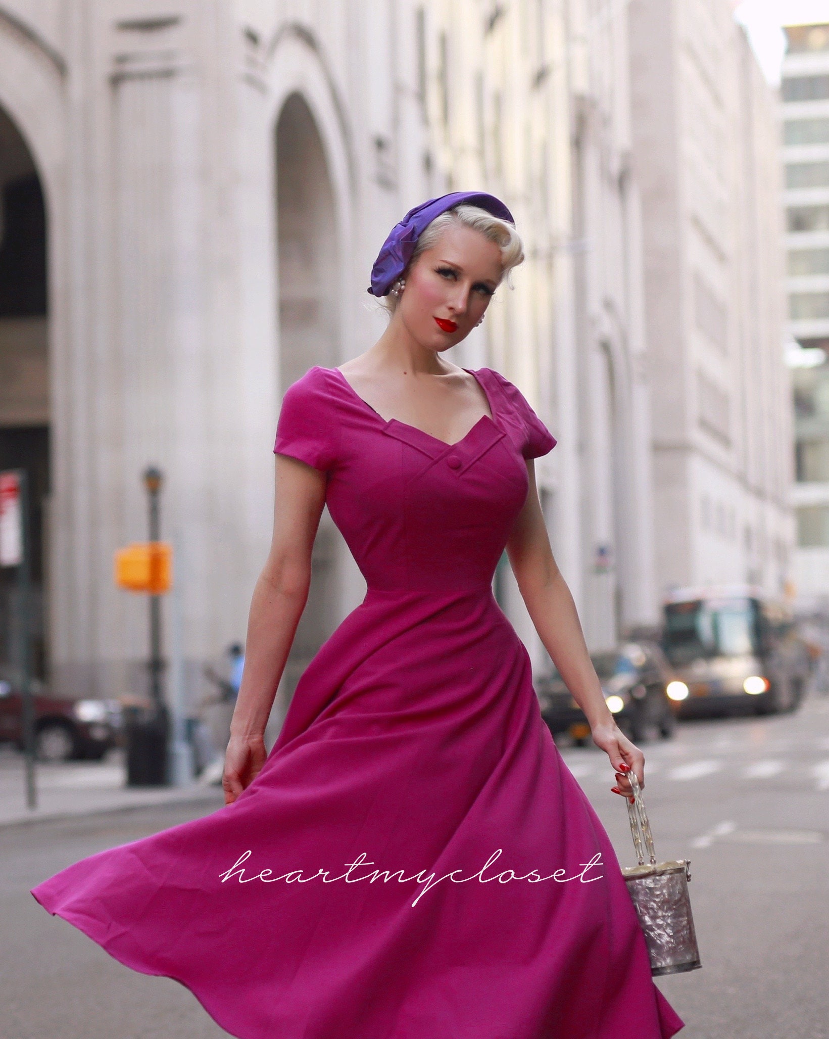 VIOLA swing vintage dress inspired retro 50s custom made | Etsy