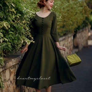 Vintage olive dancing skirt set 