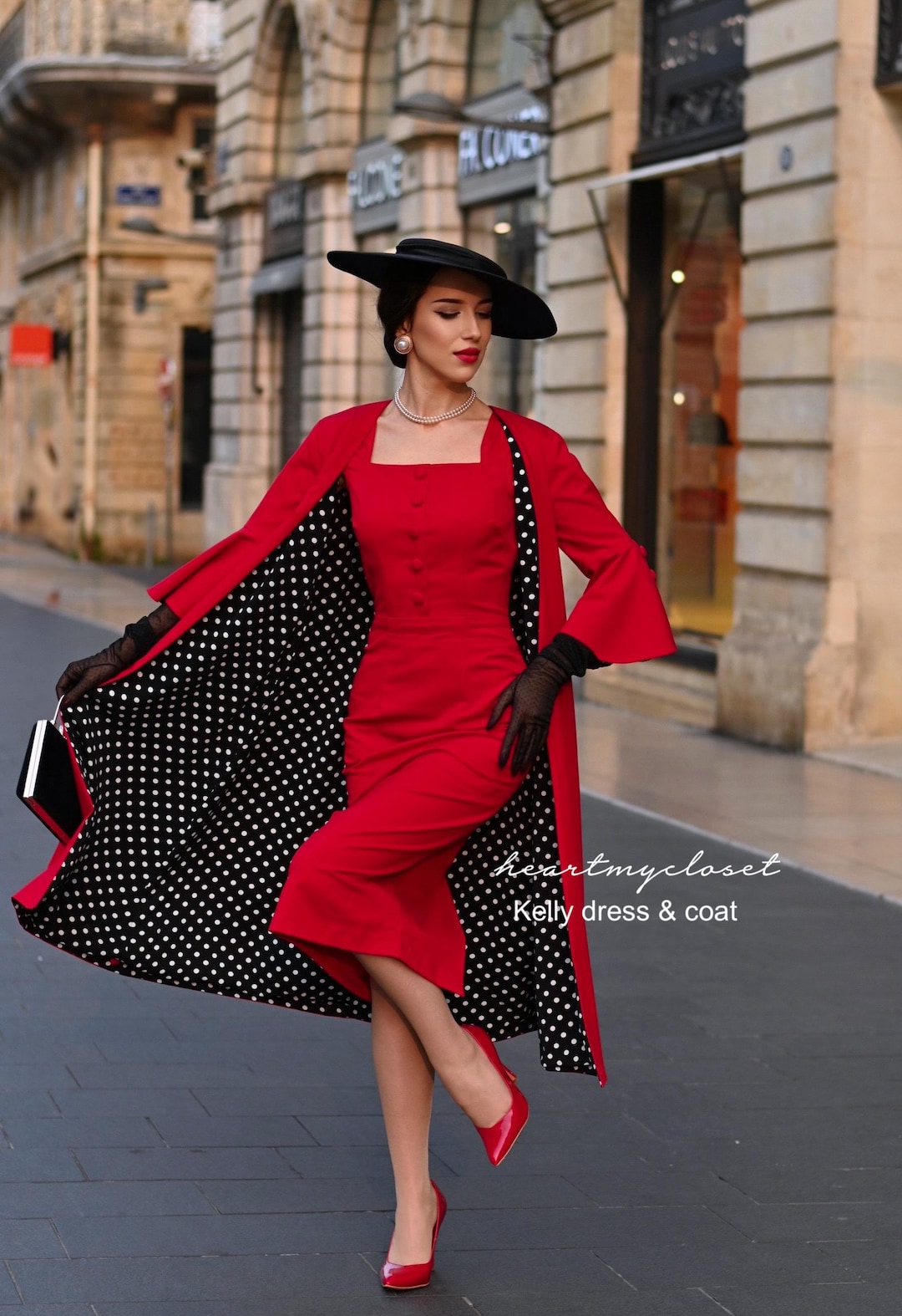 KELLY coat AND dress- famous 1950s vintage inspired rockabilly custom made