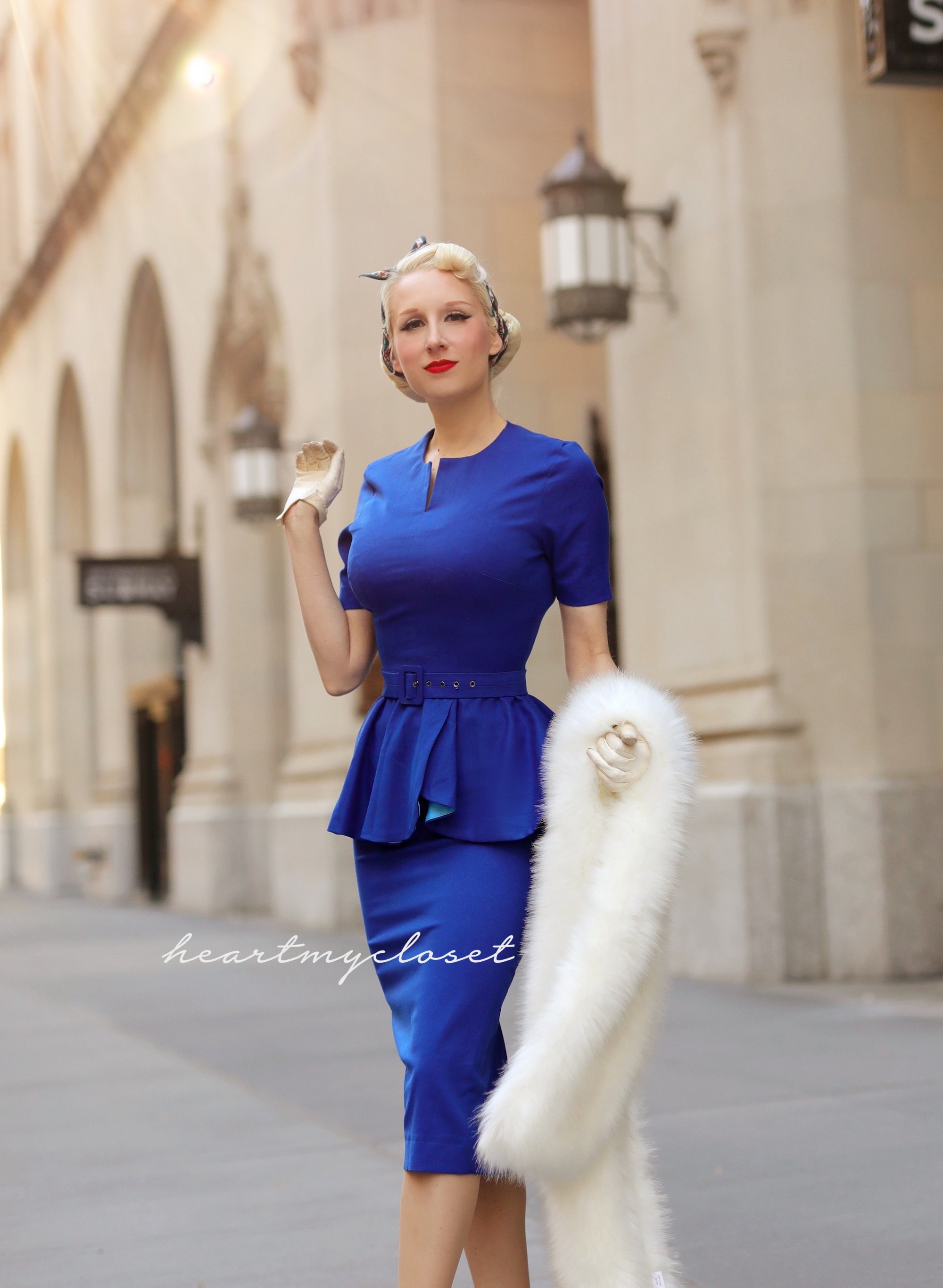 Audrey - Vintage Pencil Dress With Peplum 30s 40s - Etsy
