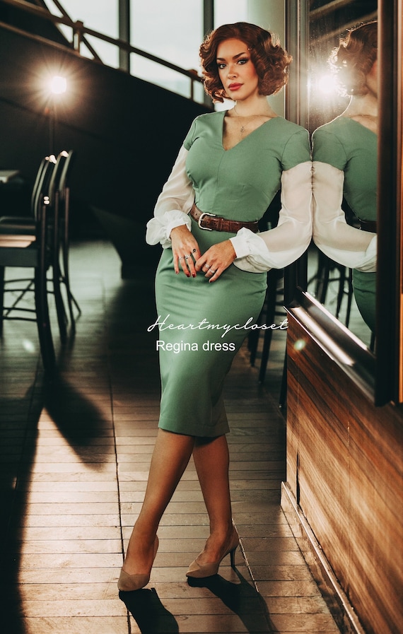 Regina - tv inspired power dress - pencil shape
