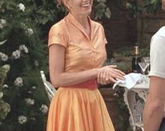 Tuscany - orange taffeta swing dress inspired from movie