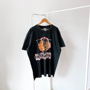Vintage/ 90s/ Chicago/ Blackhawks/ hockey/ Fruit of the loom/ black/ t-shirt (XL)