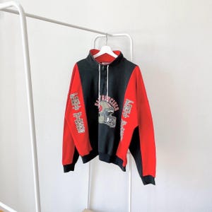 Sudadera vintage de los años 90 con cremallera media de San Francisco/49ers/fútbol/hecha en EE. UU./ropa deportiva Hummer vintage/XL