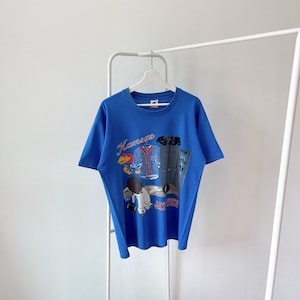 ヴィンテージ 90年代 カンザス ジェイホークス Tシャツ - NCAA フルーツ・オブ・ザ・ルーム (L)