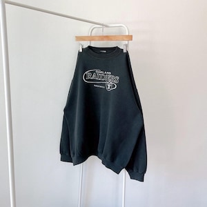 Vintage 90s Oakland/ Raiders/ Football/ Vintage Stickerei schwarz Sweatshirt/ XL