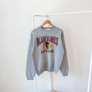 Vintage/ 90s/ Chicago/ Blackhawks/ hockey/ Lee sport/ made in USA/ gray/ sweatshirt/ XL