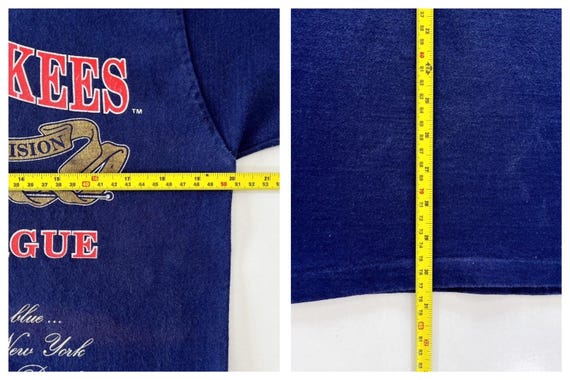Vintage 90s New York Yankees T-shirt - Nutmeg Mills MLB Blue Tee