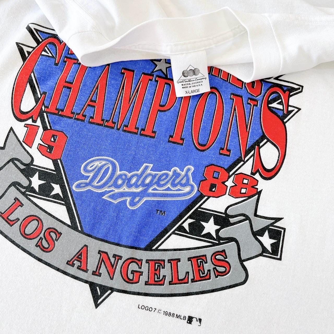 ヴィンテージ 80年代 ロサンゼルス・ドジャース MLB Tシャツ (XL 