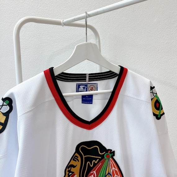 Vintage 1990s Chicago/ Blackhawks/ NHL/ Vintage Starter/ Jersey/ L