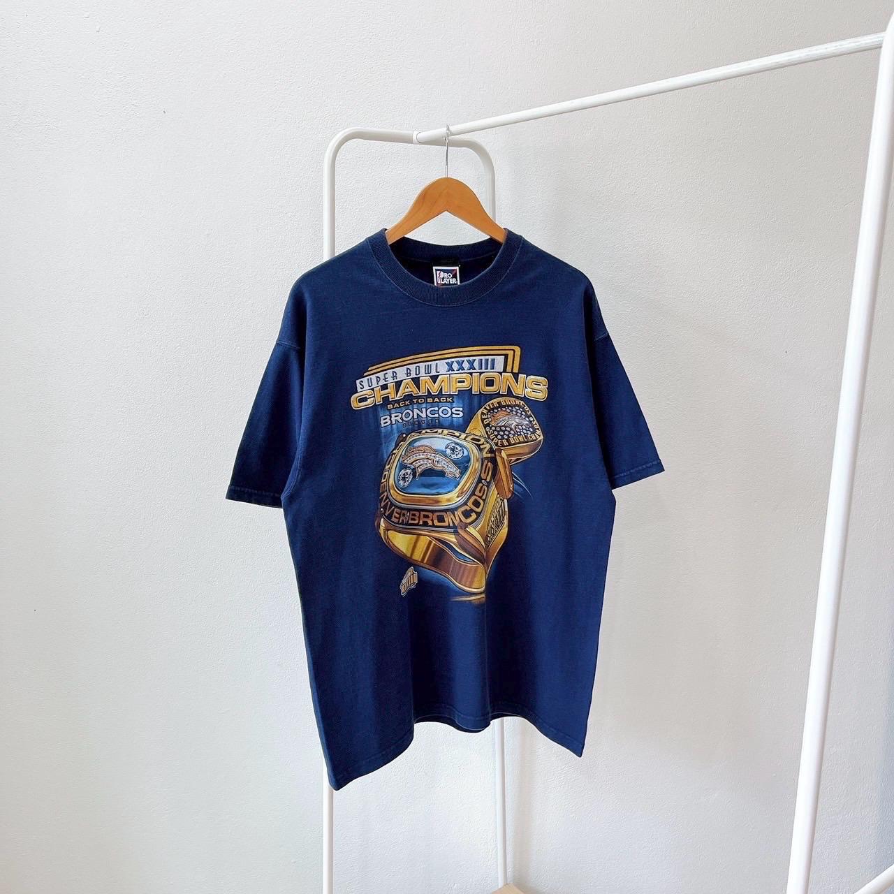 Vintage 1990 Denver Broncos Super Bowl Ring Champions T-shirt/ Pro