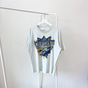 Vintage 90s/ Michigan/ Wolverines/ vintage Fruit of the loom gray t-shirt (L)