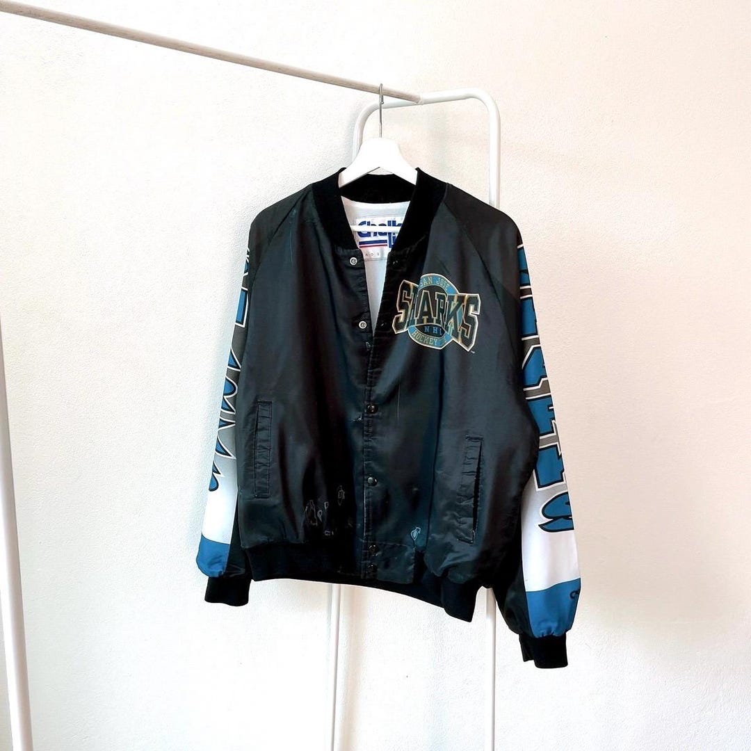 Vintage 90s San Jose Sharks NHL Chalk Line Jacket (M) - Etsy