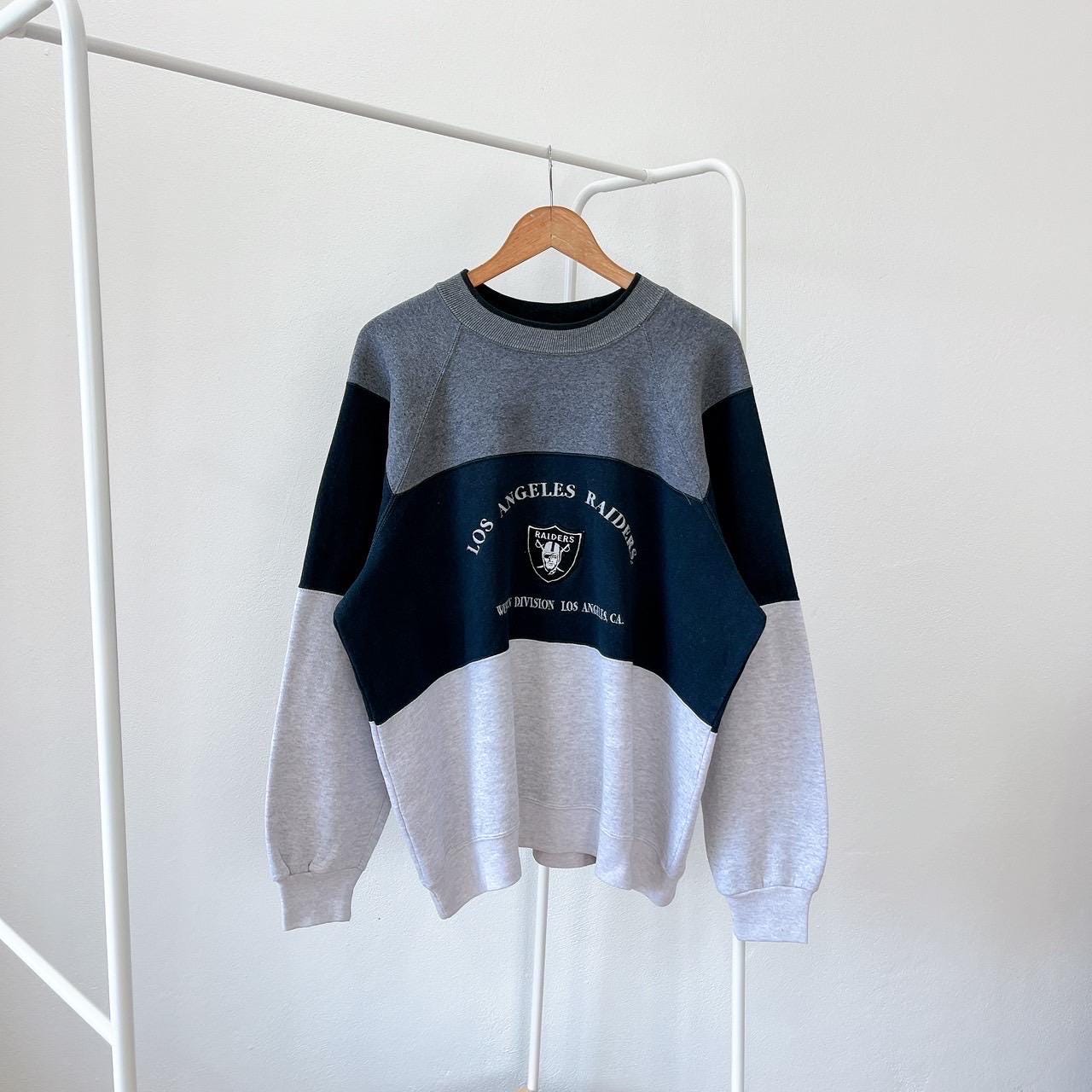 90年代 ロサンゼルス レイダース NFL ナツメグ 刺繍 スウェットシャツ 