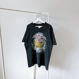 Vintage/ 90s/ Colorado/ Avalanche/ 1996/ hockey/ vintage Pro player/ made in USA/ black/ t-shirt (XL)