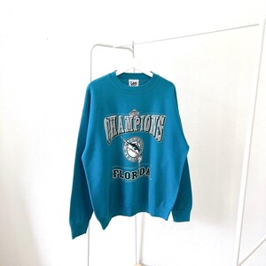 Vintage/ 90s/ Florida/ Marlins/ baseball/ 1997/ Lee sport/ made in USA/ blue/ sweatshirt/ L