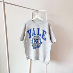 Vintage 90s/ Yale/ University/ Yale Bulldogs/ vintage Galt sand made in USA gray sweatshirt (L)